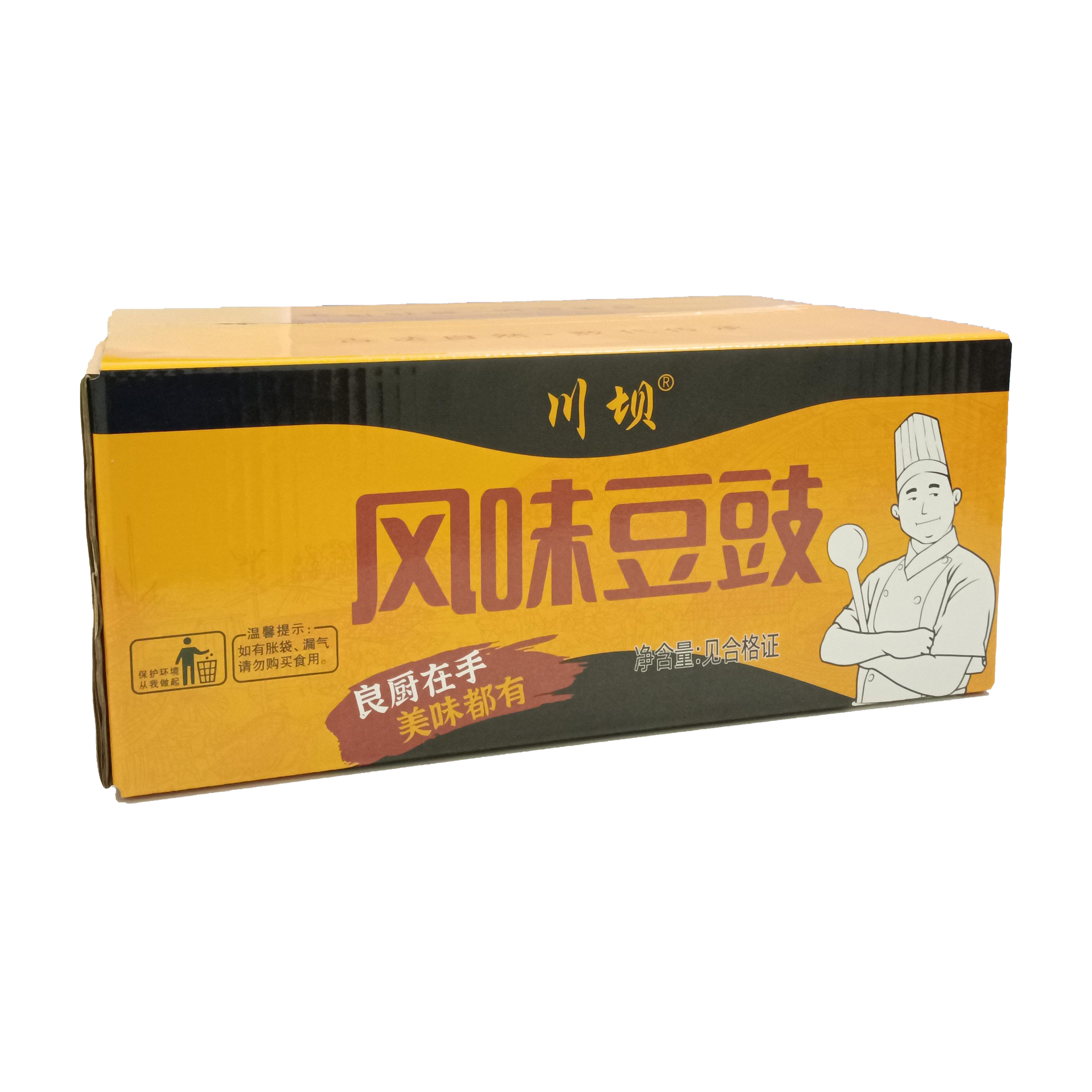 纸箱装 川坝 风味豆豉